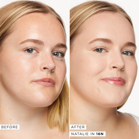 tarte shape tape concealer application demonstrates crease-proof, long-wear coverage.