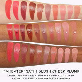 tarte maneater application swirl on cheek illustrates easy blendability.