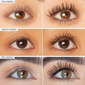 tarte maneater mascara wand close-up showing dramatic volume and curl
