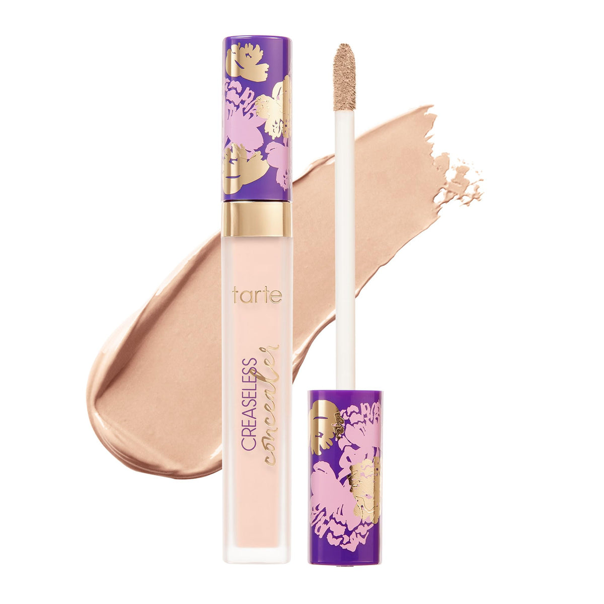 Tarte Maracuja Creaseless Concealer bottle swatch showing smooth, full coverage potential