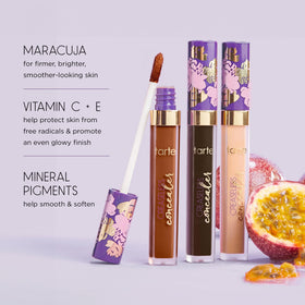 tarte maracuja creaseless concealer packaging and shade display