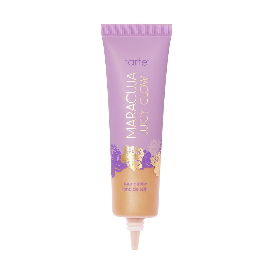 tarte maracuja juicy glow tint bottle shows lightweight, buildable coverage for radiant skin