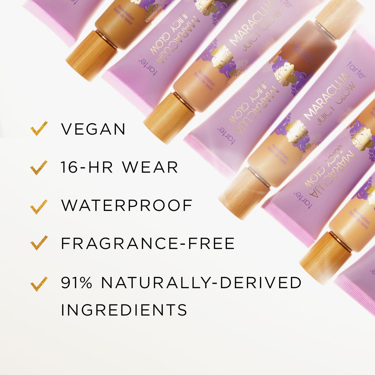 tarte maracuja juicy glow tint face application on skin with comfortable wear