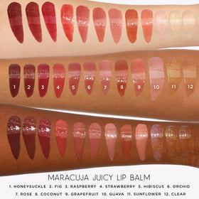 tarte maracuja juicy lip balm gloss cushion comfort plumps subtly.