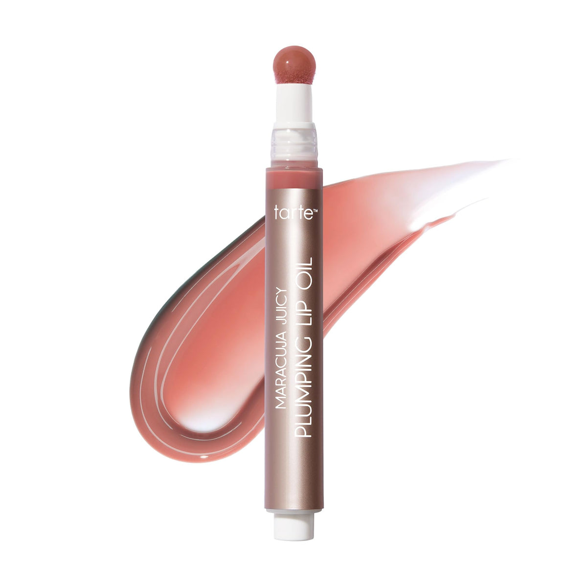 tarte maracuja juicy lip oil bottle close-up showing hydrating shine