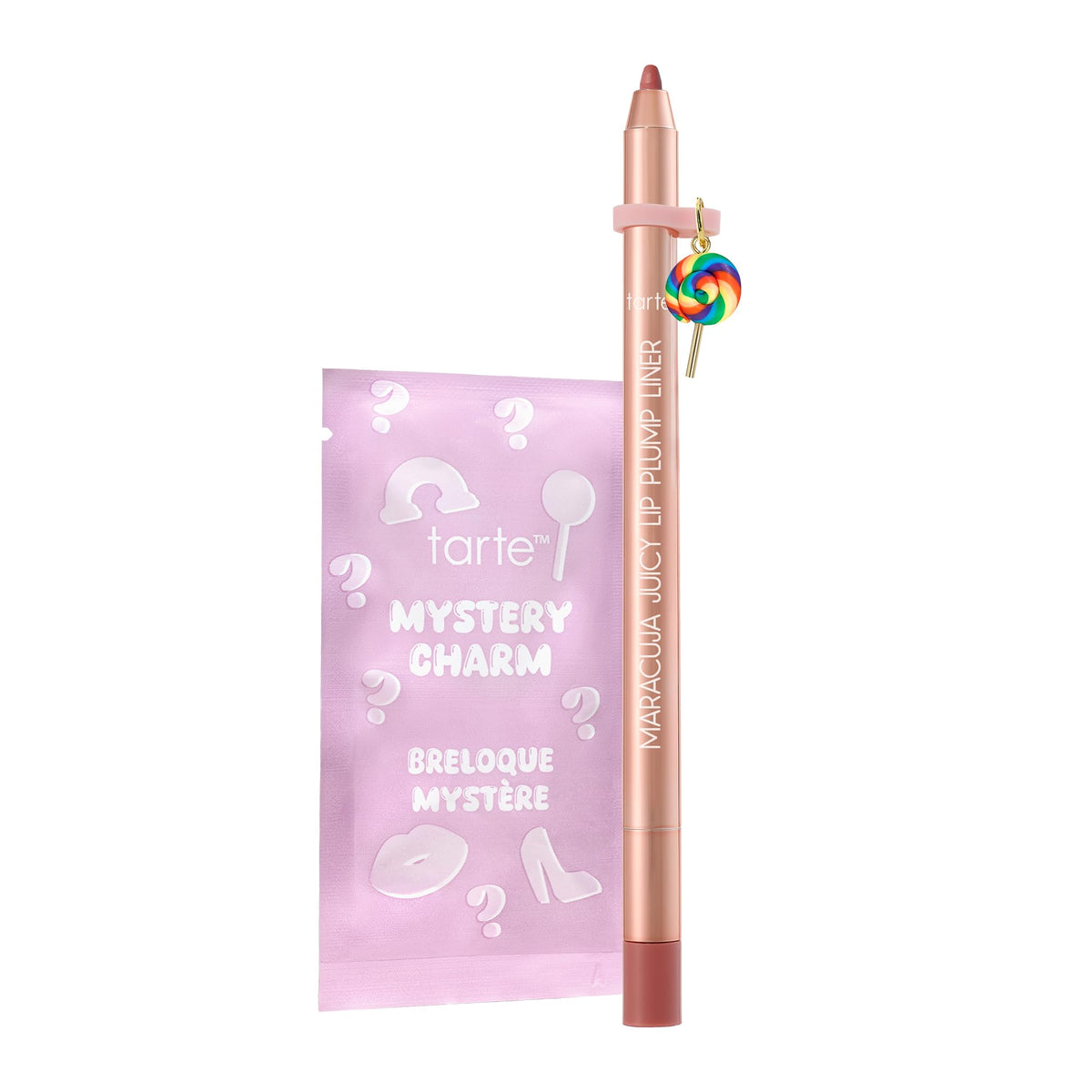 tarte maracuja juicy lip plump liner packaging showcases vegan, cruelty-free design