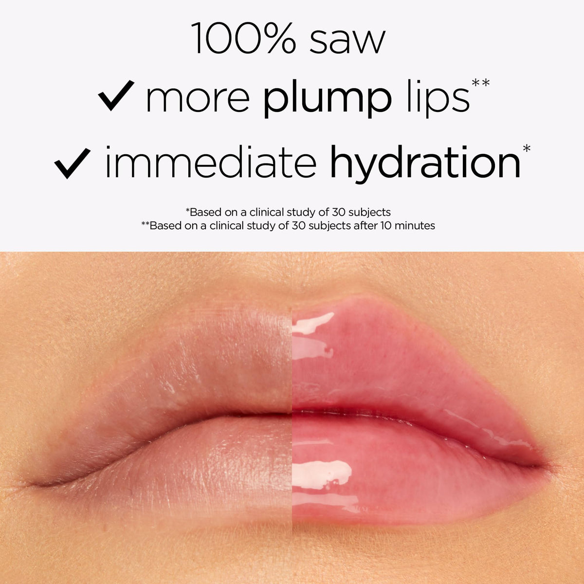 tarte maracuja juicy lip shift lip gloss swatch demonstrates a glassy pink finish
