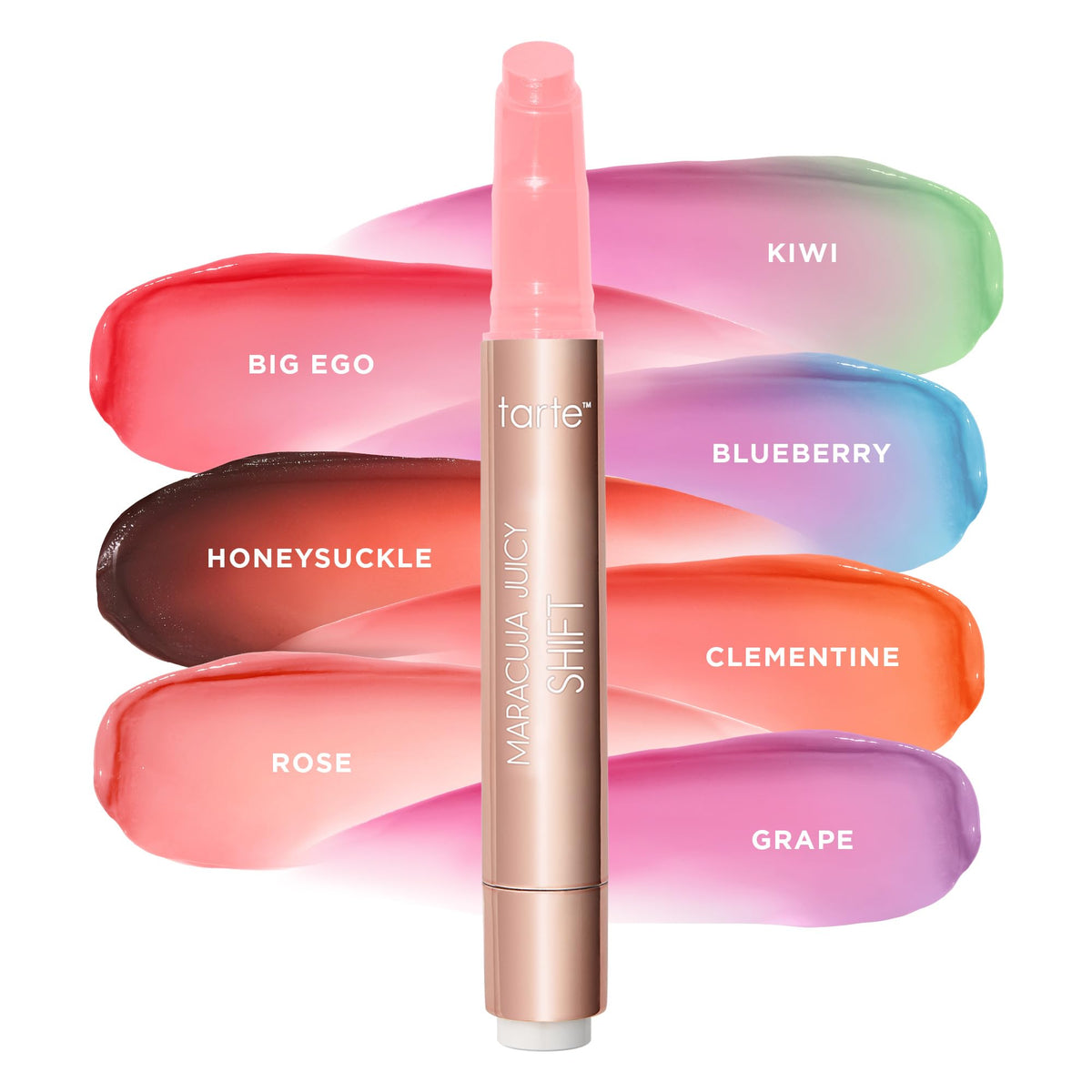 tarte maracuja juicy lip shift superfruit complex supports smooth, nourished lips