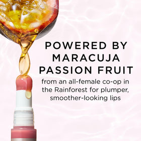 Tarte Maracuja Juicy Plumping Lip Oil dispenser in use.