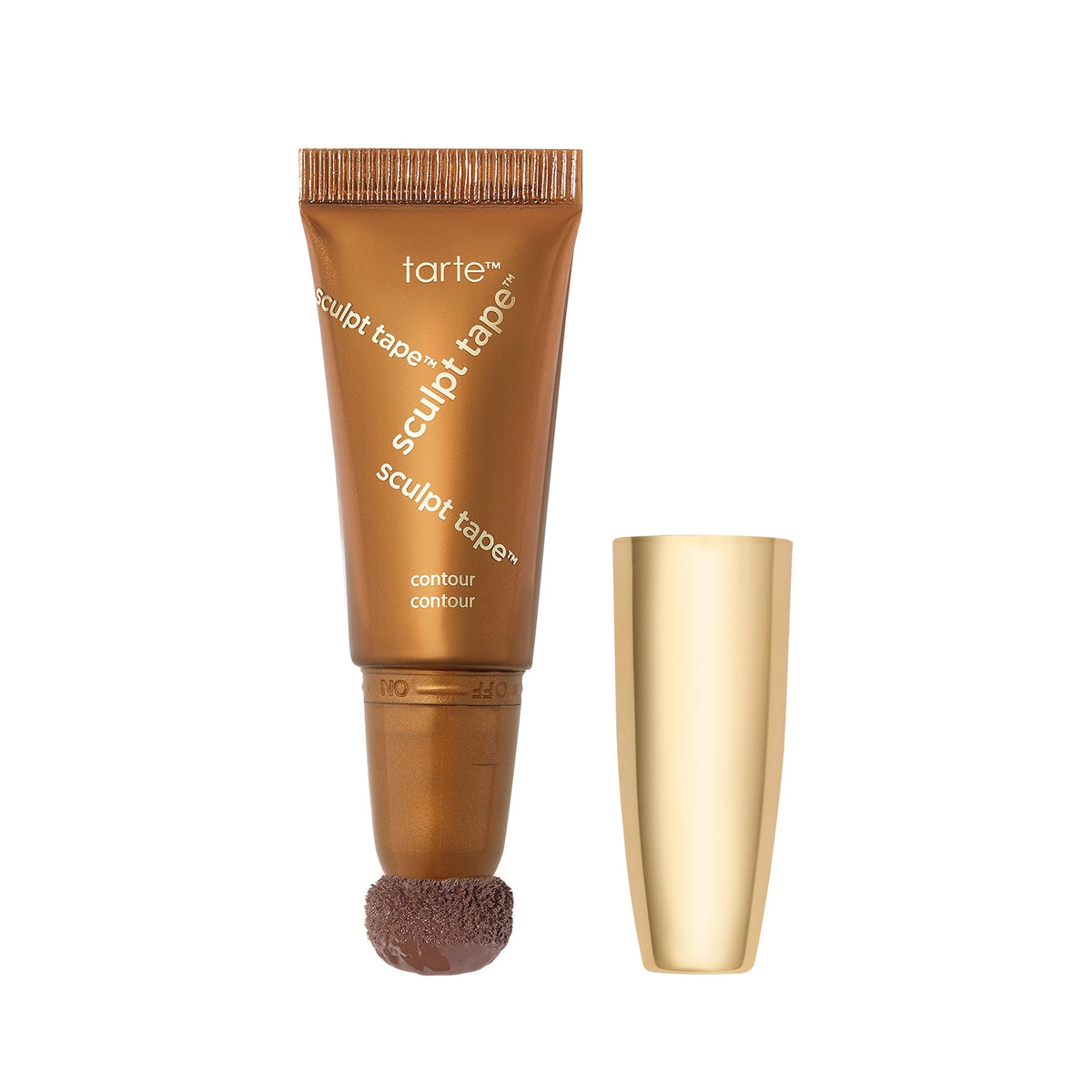 tarte sculpt tape contour compact closeup for precise, buildable definition on cheek hollows.