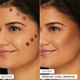 tarte sculpt tape cream-bronzer dispense shot shows smooth, easy glide-on for contouring.