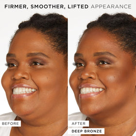 tarte sculpt tape jawline-definition shot illustrates refined jawline with subtle shading.