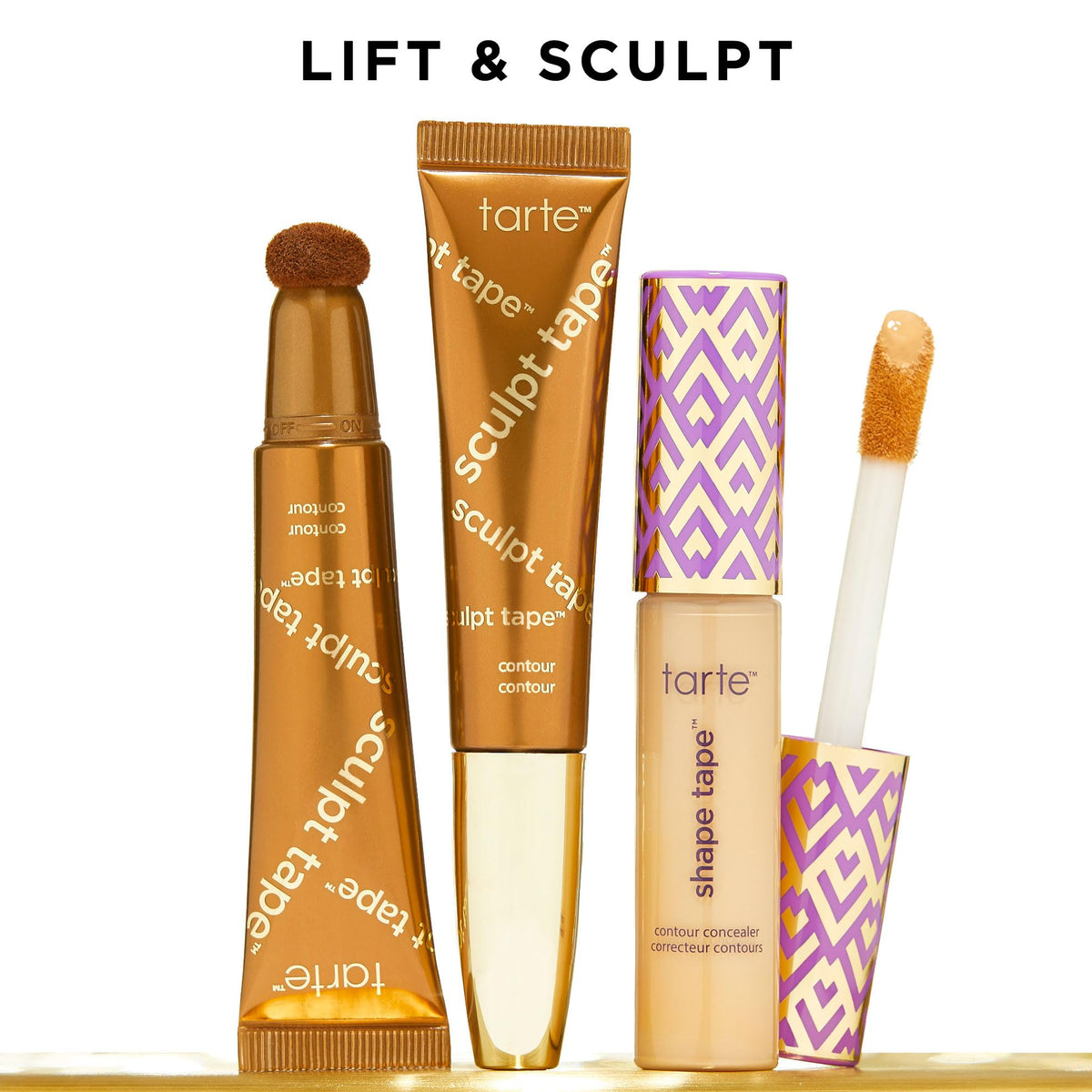 tarte sculpt tape vegan cruelty-free packaging emphasizes ethical beauty on the go.