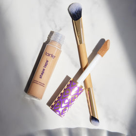 tarte shape tape concealer around the nose blended for uniform coverage