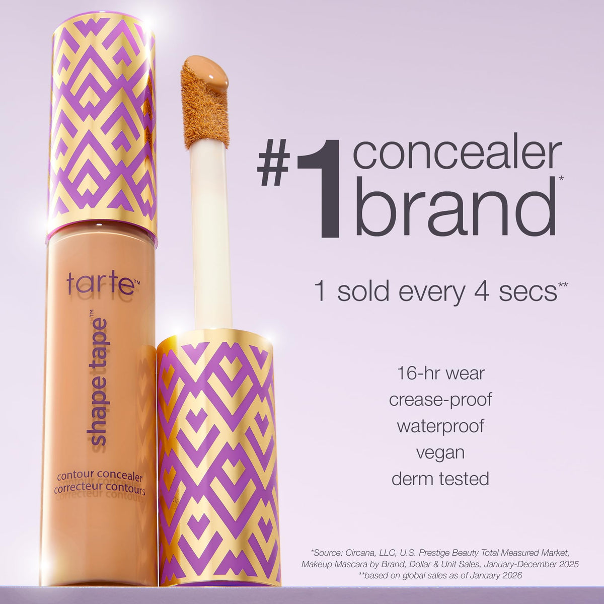 tarte Shape Tape Concealer includes shea and mango butter for moisturized skin.