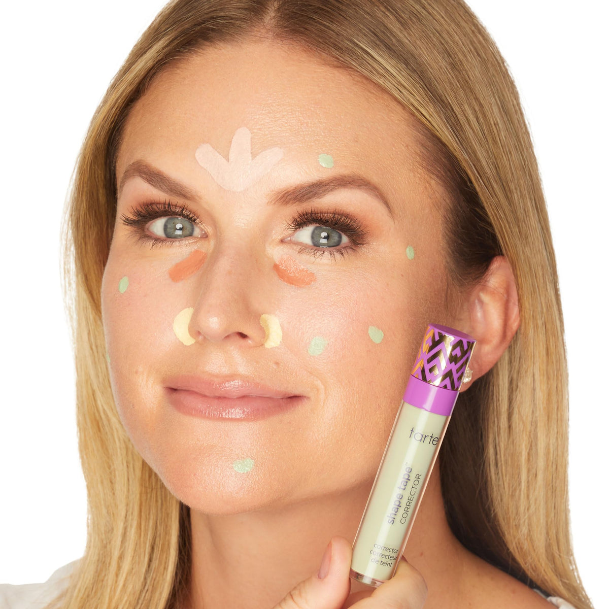 Tarte Shape Tape Corrector blended with concealer layer for seamless finish