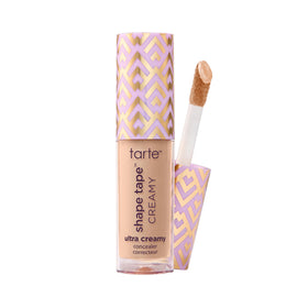 tarte Shape Tape Creamy Concealer bottle showing built-in eye cream for 24-hour hydration.