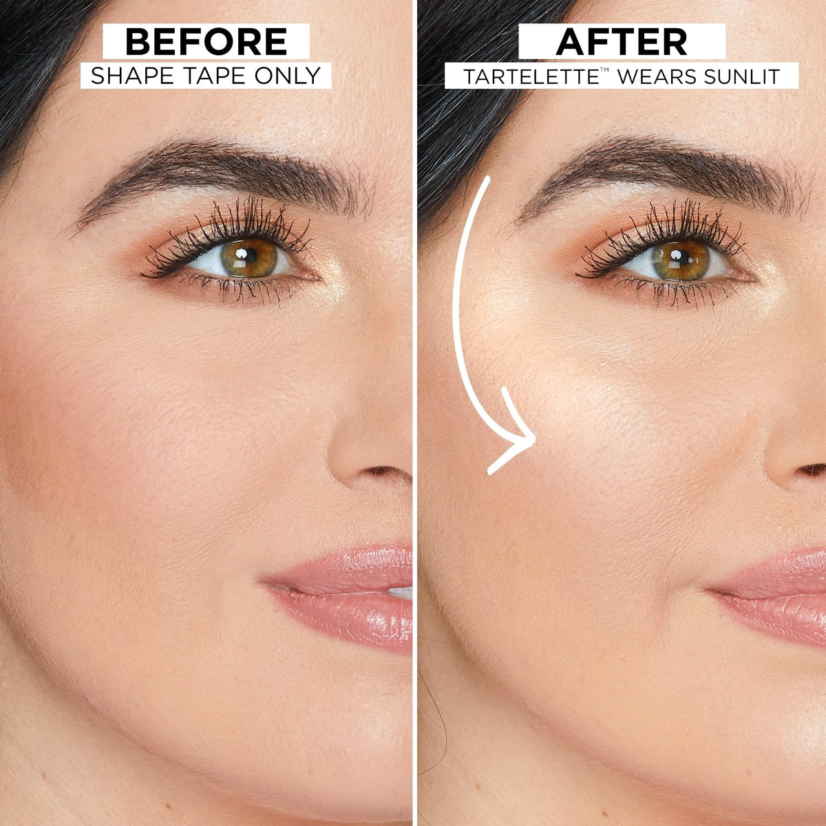 tarte shape tape glow powder diamond complex highlighting under light