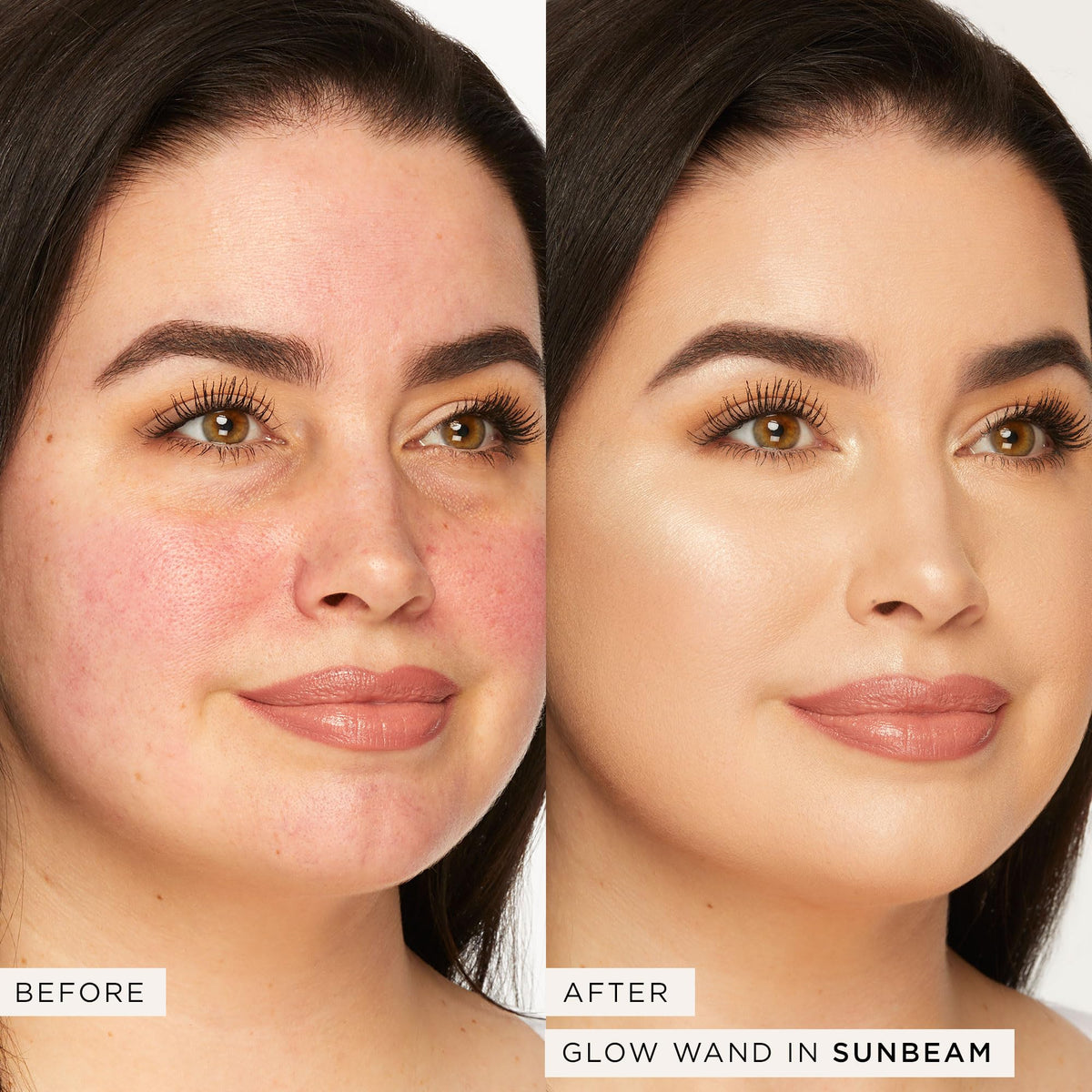 tarte Shape Tape Glow Wand swatches reveal a soft glow for natural looks.