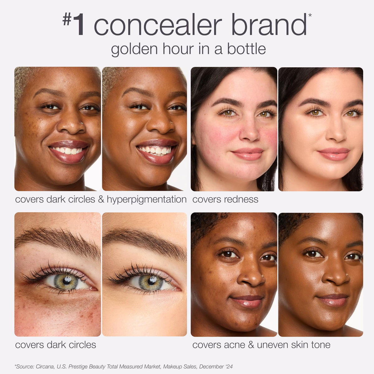 tarte Shape Tape Radiant Concealer under-eye application image shows brightening and smoothing results