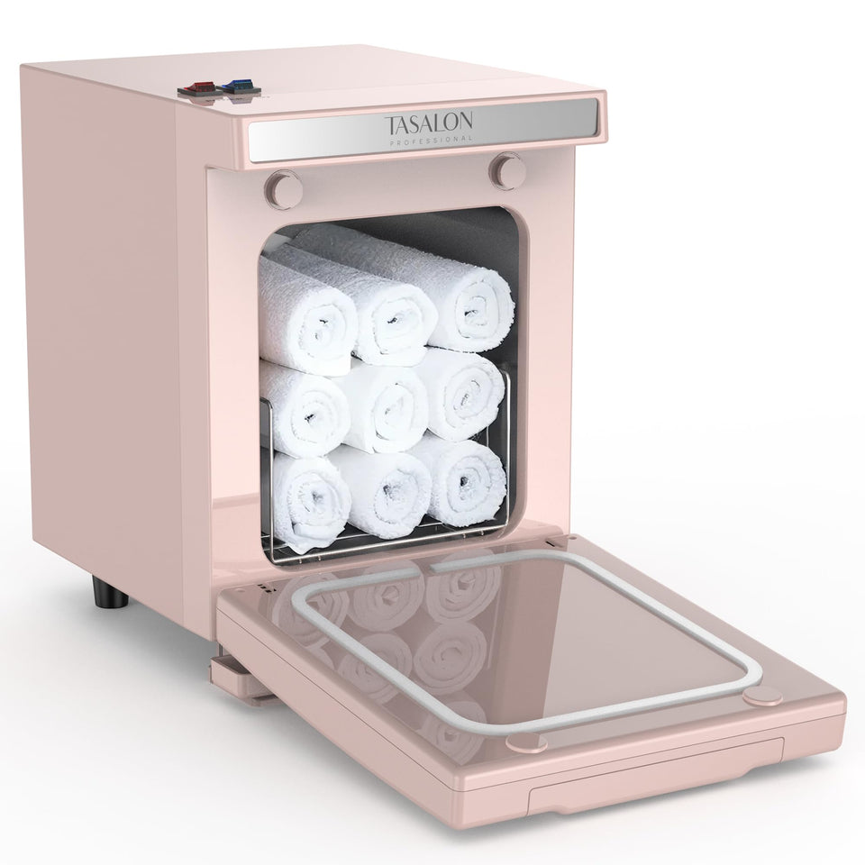 TASALON 5L towel warmer front view heats towels quickly for spa and salon use