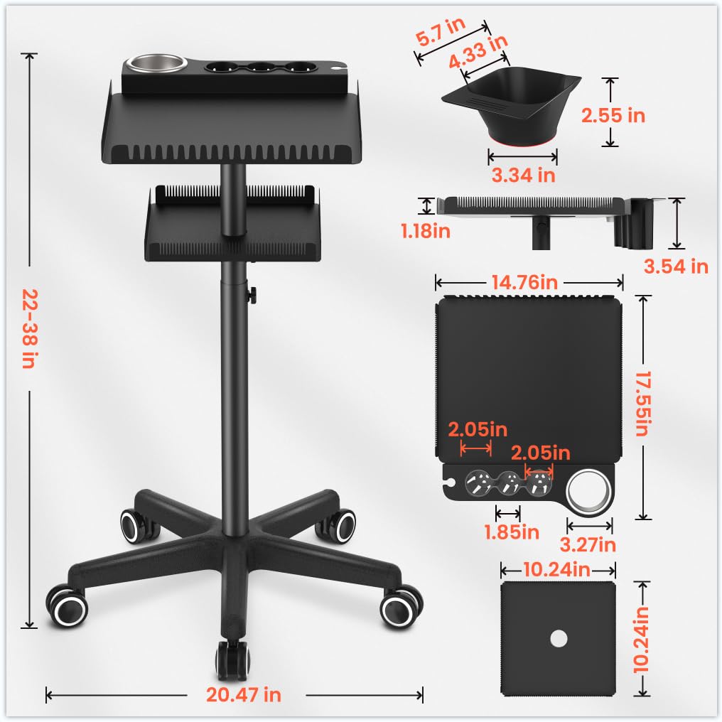 TASALON adjustable height from 22 to 38 inches supports standing or seated workflows.