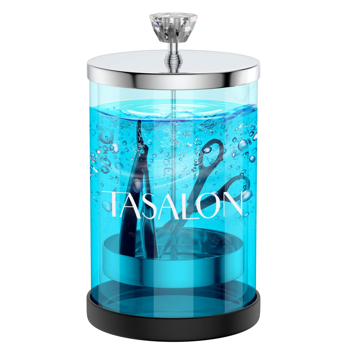 TASALON Barber Jar Pack with glass container and removable basket for tool soaking.