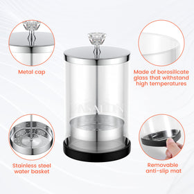 TASALON Barber Jar Pack with non-slip bottom for stable counter use.