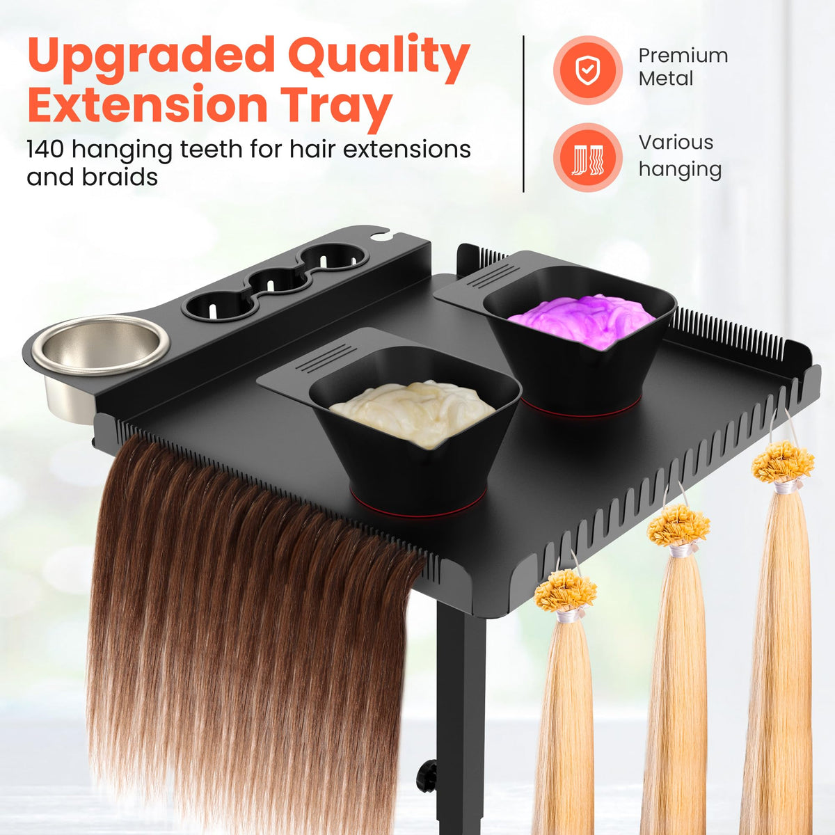 Tasalon durable metal tray designed for daily salon use and busy sessions.