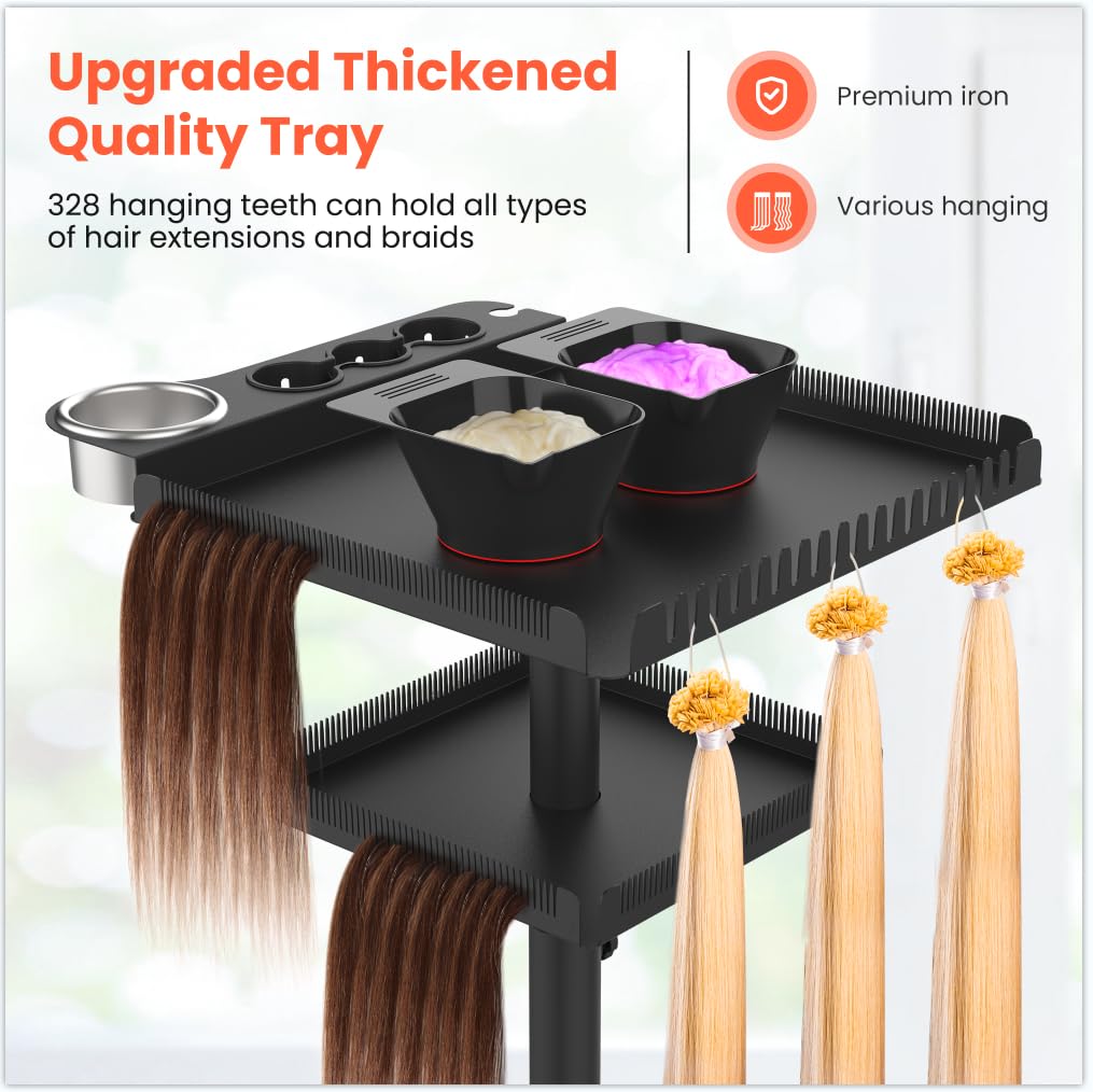 TASALON heat-resistant rack keeps hot tools organized near the station.