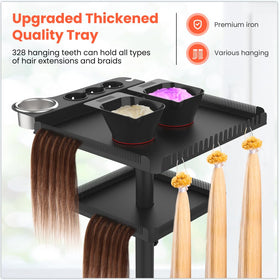 TASALON heat-resistant rack keeps hot tools organized near the station.