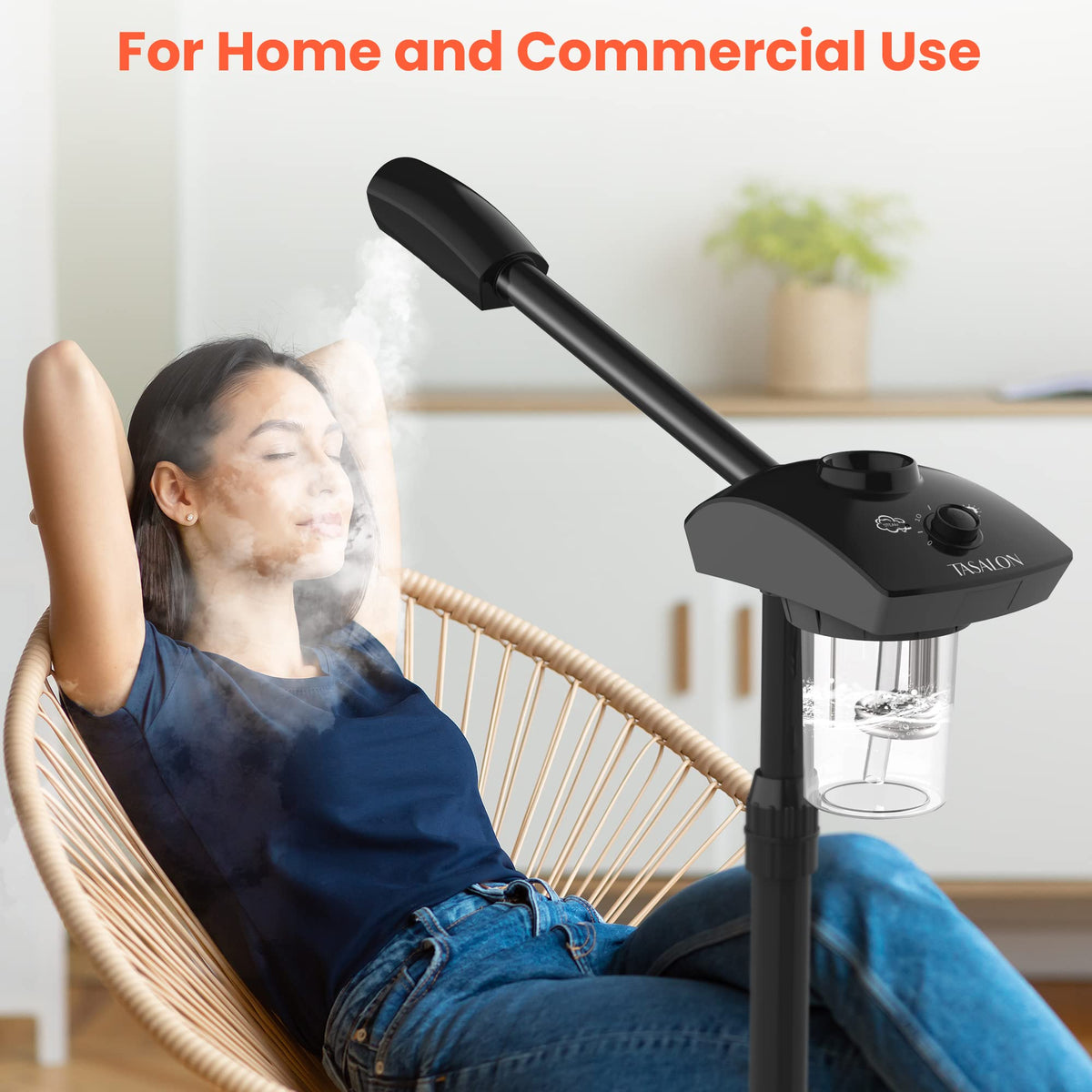 TASALON Ionic Facial Steamer spa-use for relaxing sessions in a beauty studio