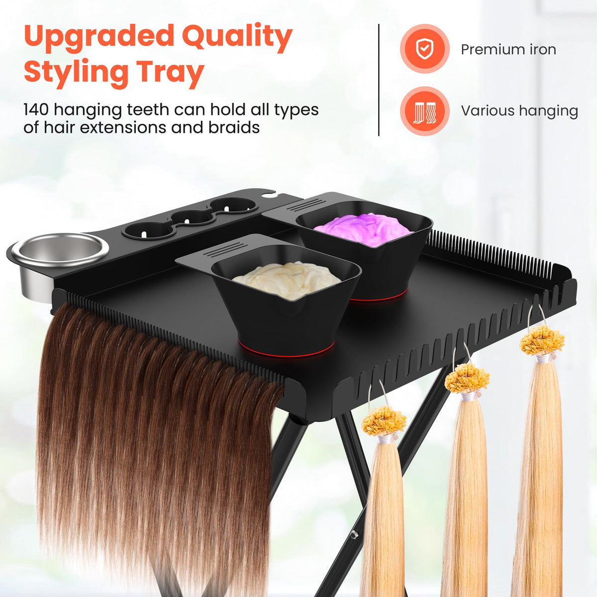 TASALON magnetic dye bowls prevent spills during color application