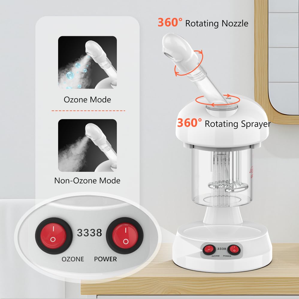 TASALON ozone therapy feature enhances mist for spa-like cleansing.