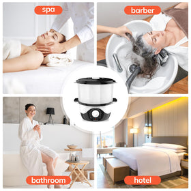 TASALON pink finish adds modern spa aesthetics.