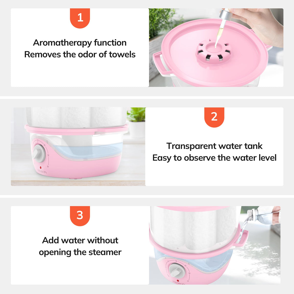 TASALON compact design fits small salons and home spa spaces.