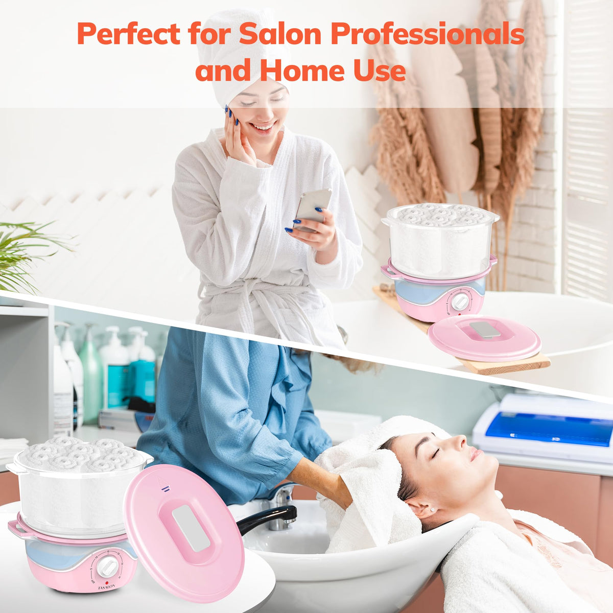 Vibrant pink finish adds modern style to beauty spaces.
