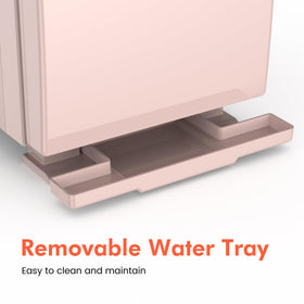 TASALON pink towel warmer adds stylish spa aesthetic