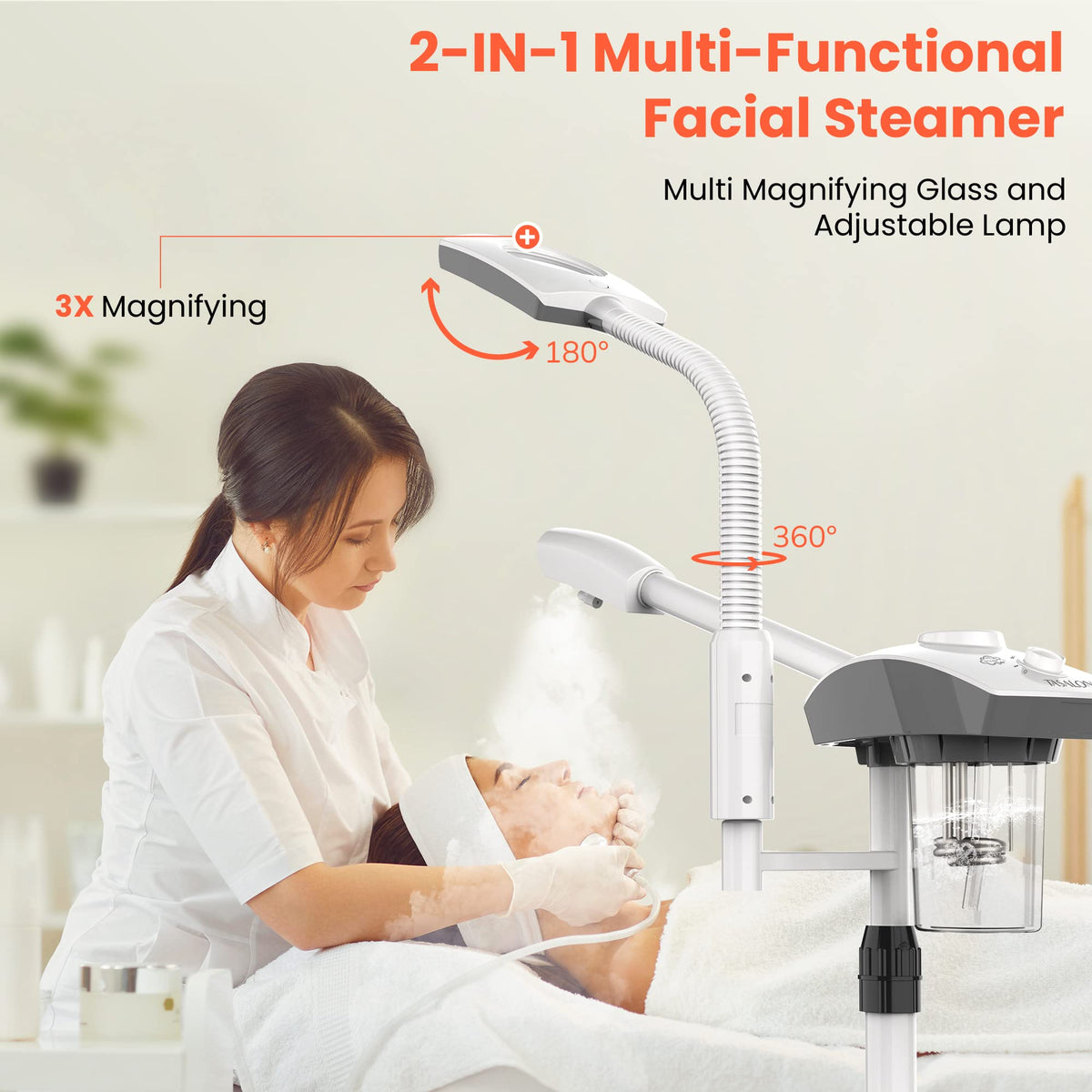 TASALON 360-degree rotation allows precise positioning during use.