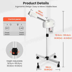 TASALON Professional Facial Steamer height-adjustable design for different treatments