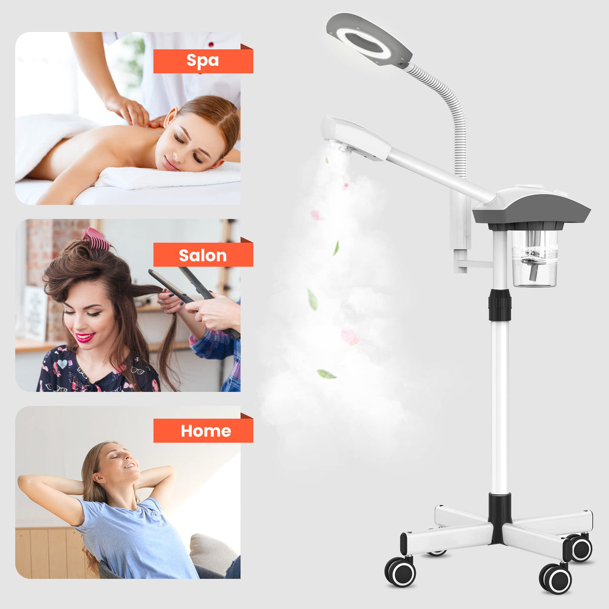TASALON mobile base keeps the workstation stable and quiet.