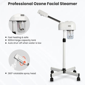 TASALON Professional Facial Steamer roller-base for smooth room mobility