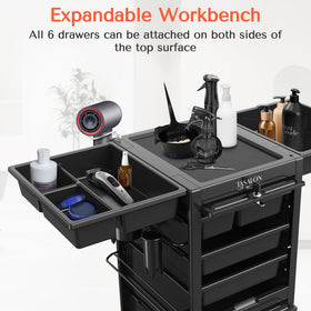 TASALON cart front view shows lockable design and easy access.