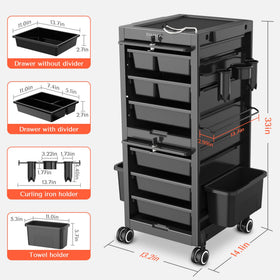 TASALON curling iron holder integrated for tidy tool storage.