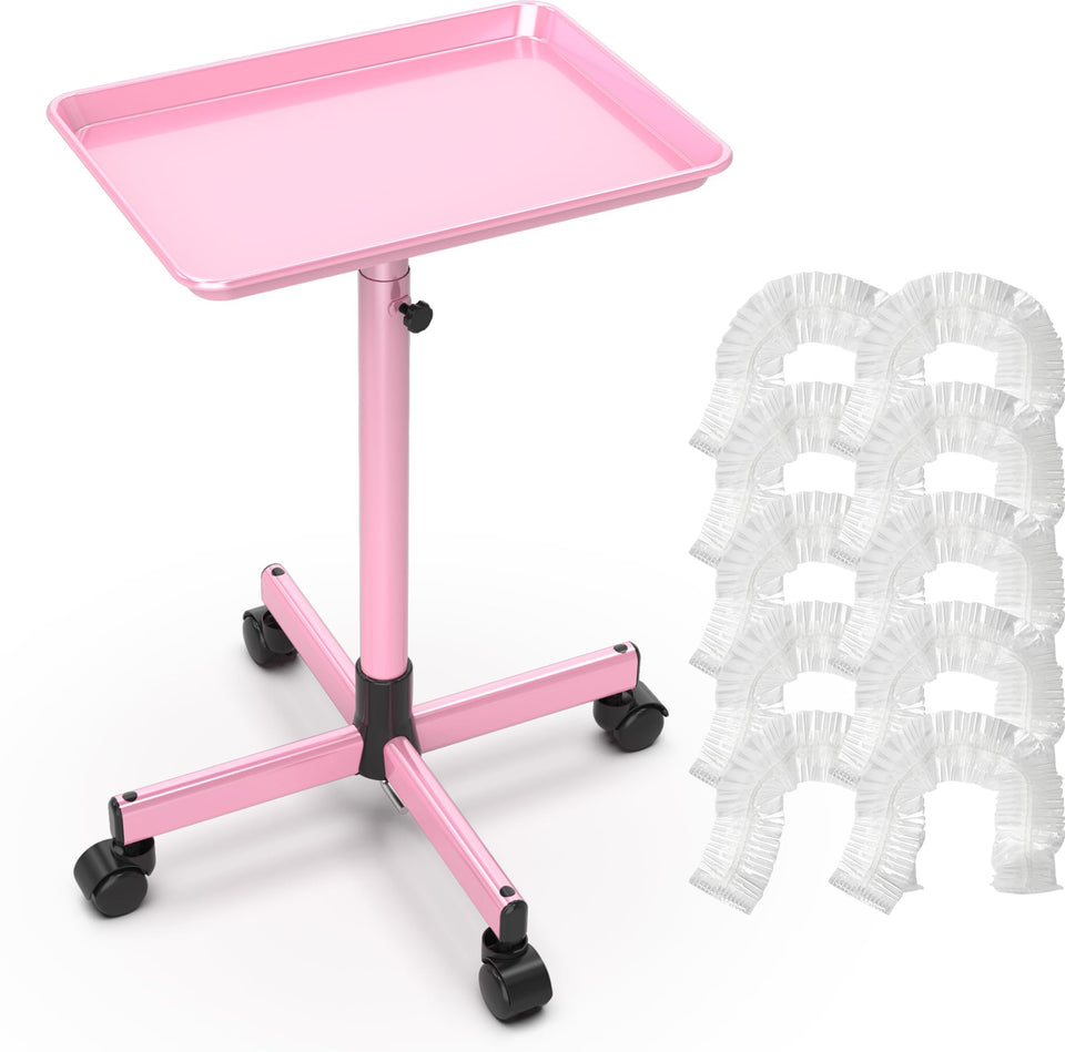 TASALON rolling salon cart with tray top for organized styling tools during service