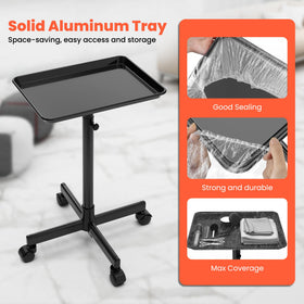 TASALON rolling salon cart smooth wheels allow effortless mobility.