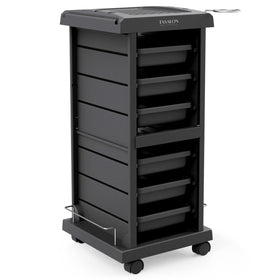 TASALON 6-tray organization on the salon trolley boosts workspace efficiency.