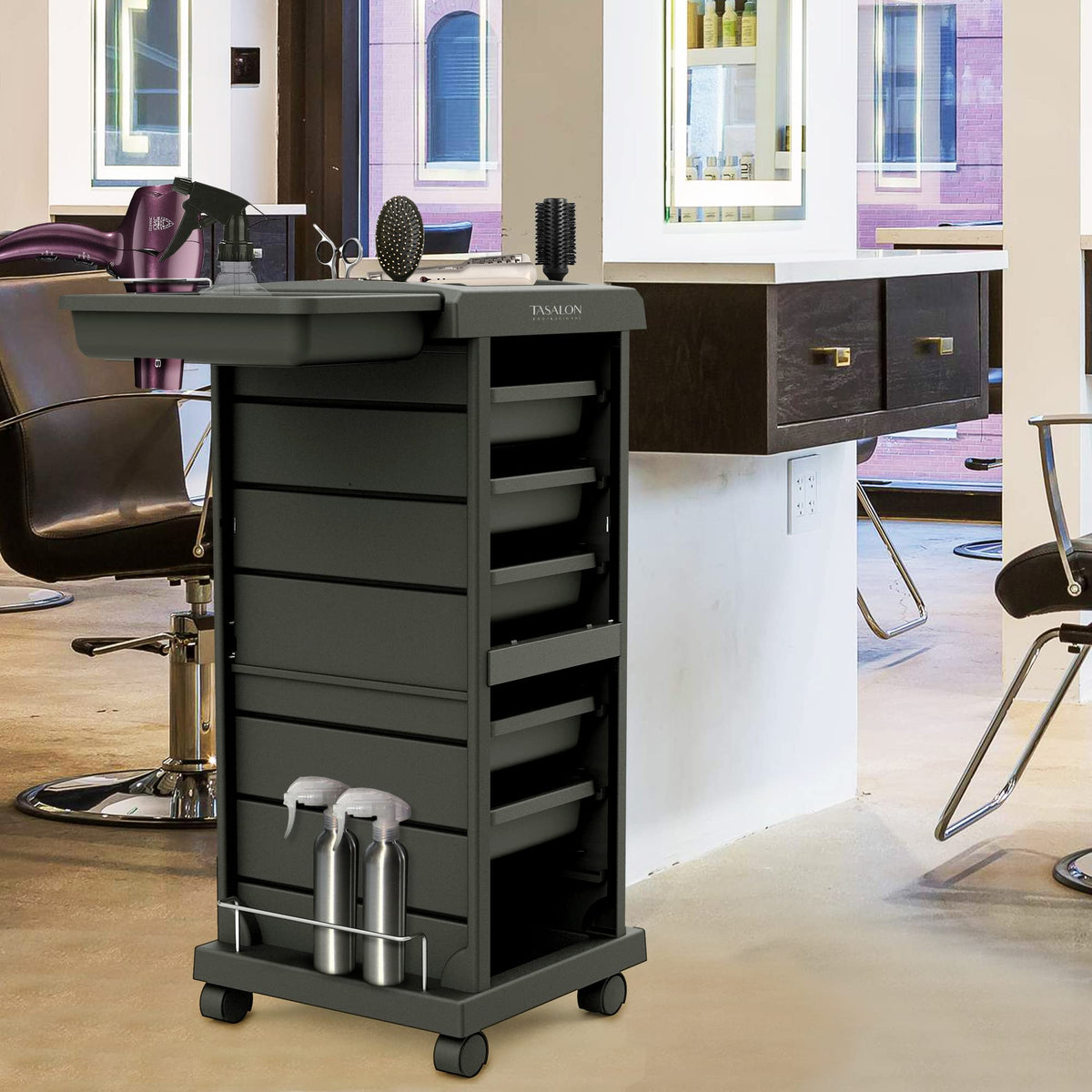 TASALON multi-use-professional-cart supports versatile salon setups.