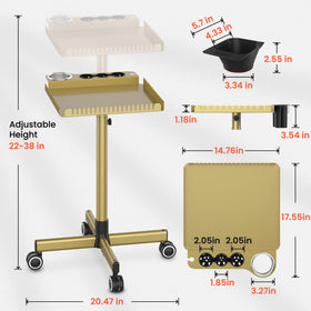 Adjustable height lever supports varied tasks from braiding to coloring.