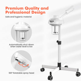 TASALON steamer 360-degree nozzle for flexible facial treatment.